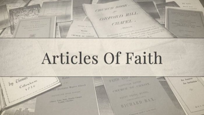 Faith-based articles